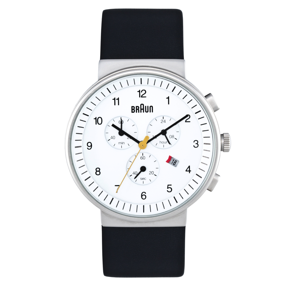 Braun BN0035 Classic Chronograph, White Dial, Black Leather (photo 1 of 1)