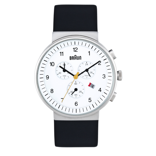 Braun BN0035 Classic Chronograph, White Dial, Black Leather (photo 1 of 1)