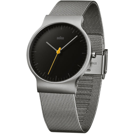 Braun BN0211 Classic Slim Watch, Black Dial, Steel Mesh (photo 1 of 2)