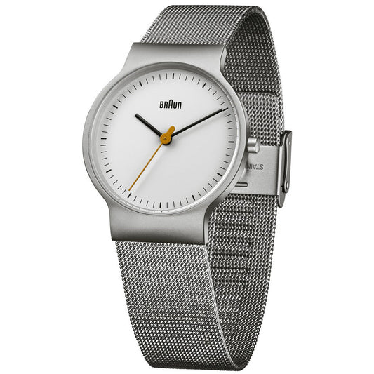 Braun BN0211 Ladies’ Classic Slim Watch, White Dial, Steel Mesh (photo 1 of 2)
