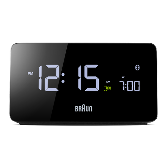 Braun BC20 Bluetooth Digital Alarm Clock, Black (photo 1 of 2)