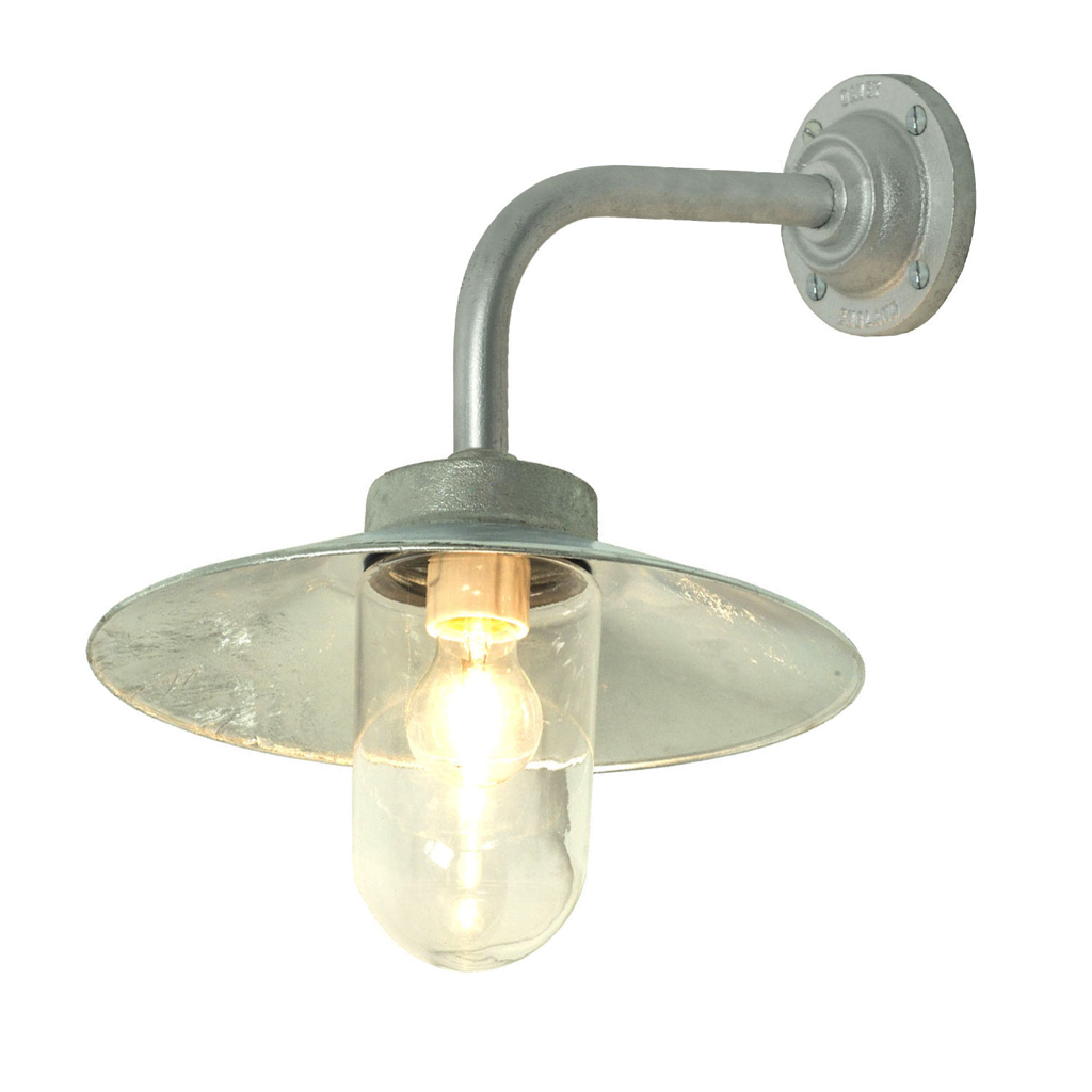 Exterior Bracket Light, Right Angle by Original BTC, Galvanized - Clear Glass (photo 2)