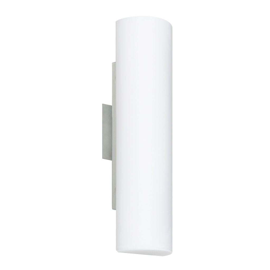 Besa Baaz wall sconce with Opal Matte glass installed in a modern bathroom