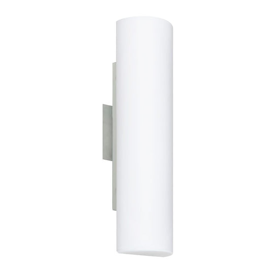 Besa Baaz wall sconce with Opal Matte glass installed in a modern bathroom
