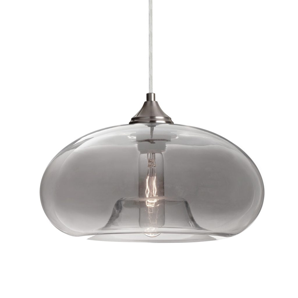 Besa Bana hanging pendant with smoke glass shade for dining rooms and lounges