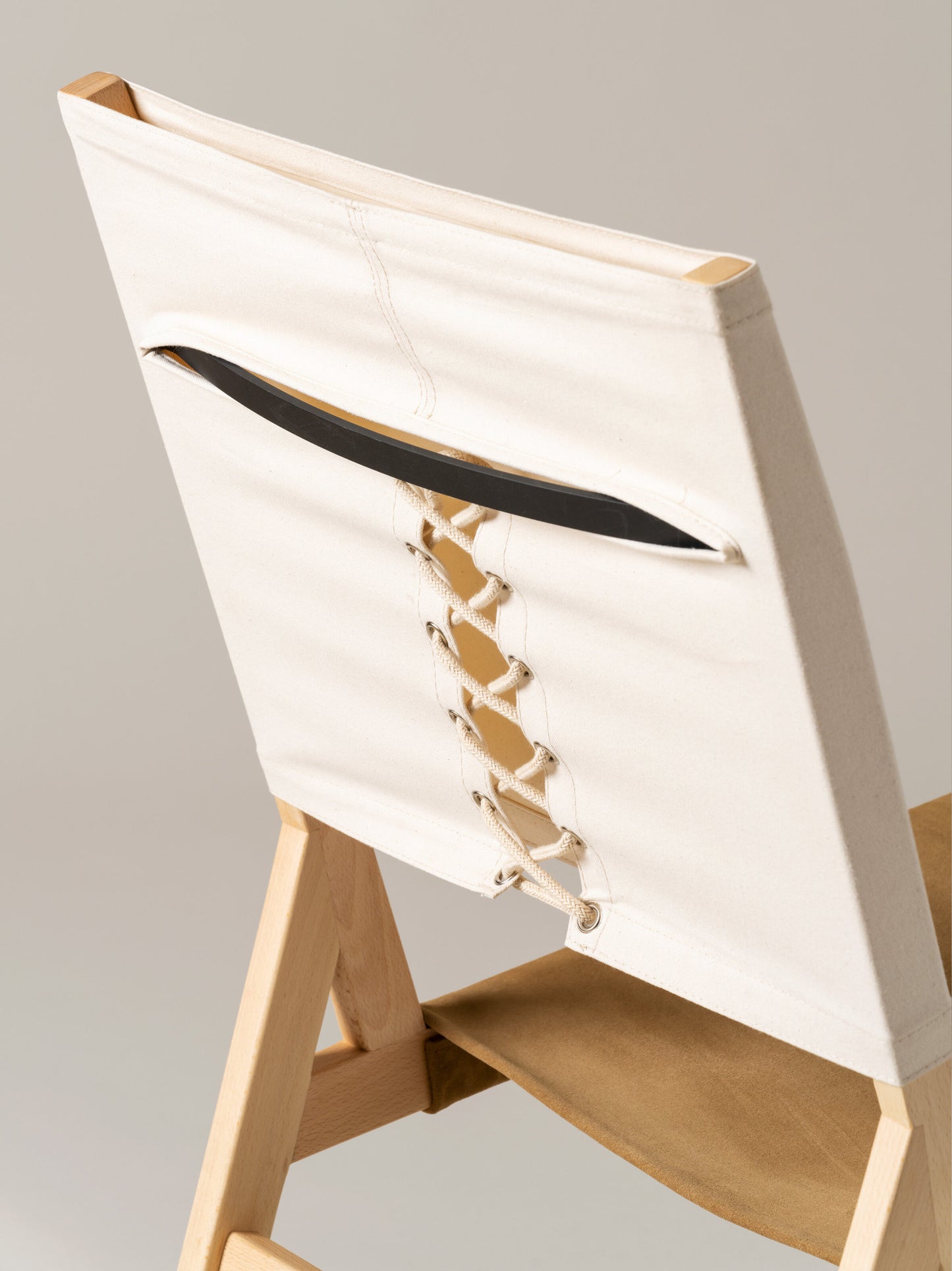 Barceloneta chair with rope tension canvas backrest