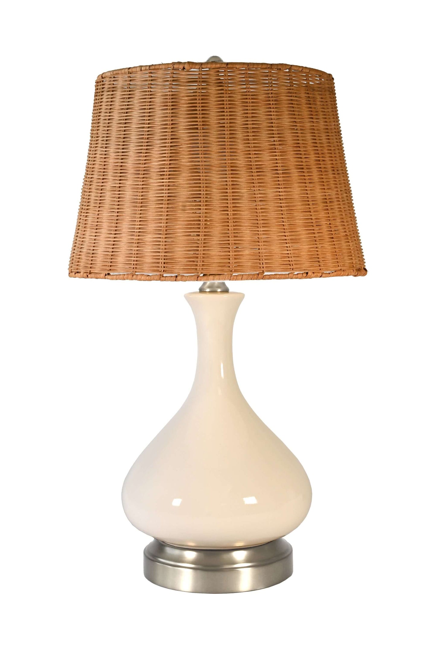 Modern Lantern Cordless Mini Lamp Bartlett Ivory Nickel