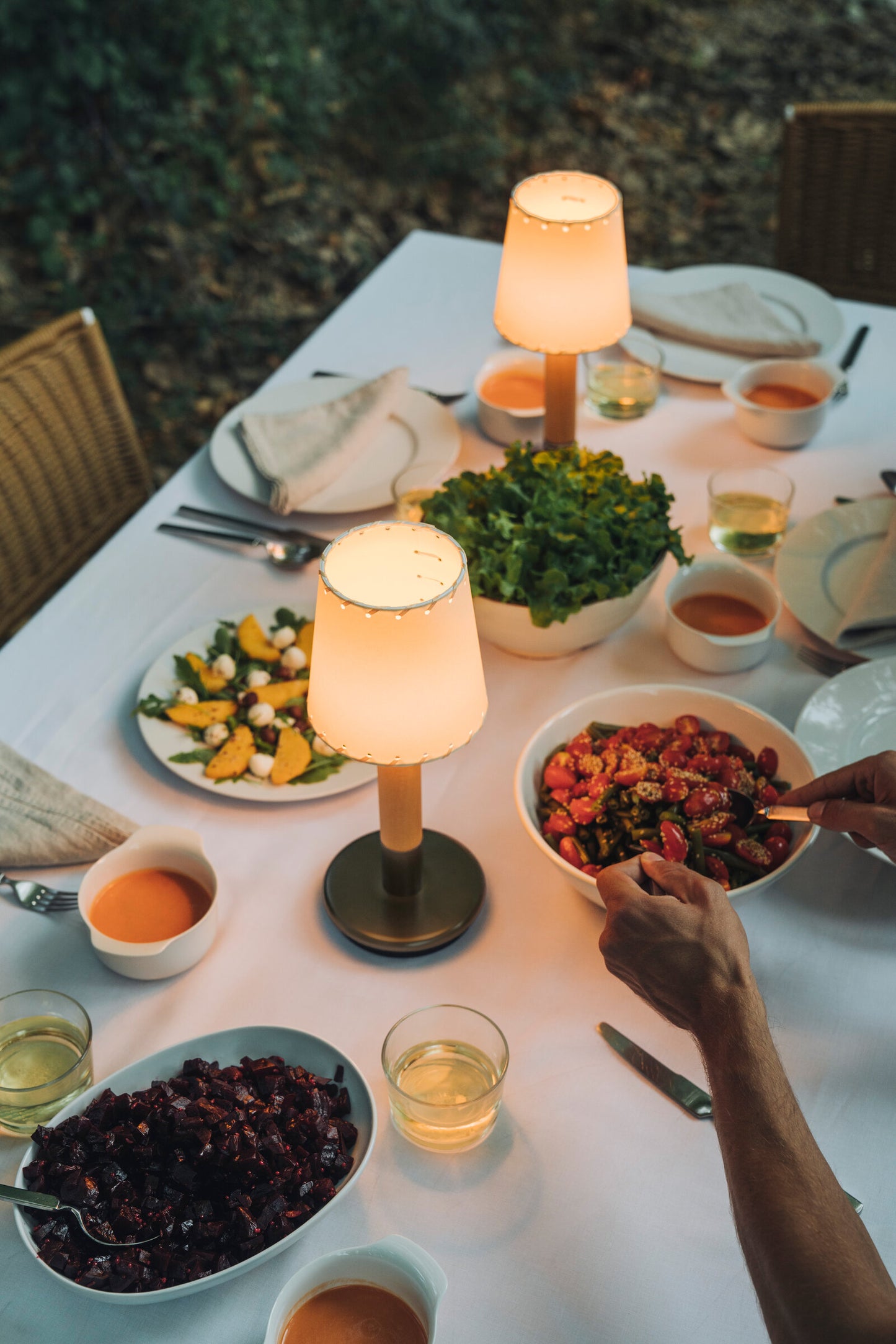 Rechargeable lamp for hospitality and boutique hotel projects