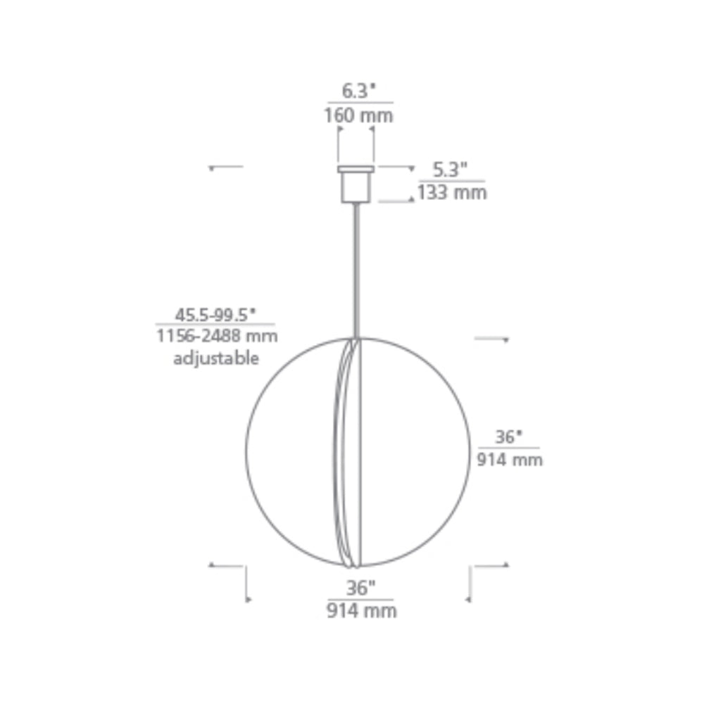 Bauhaus Pendant Light 36-inch by Visual & Comfort & Co