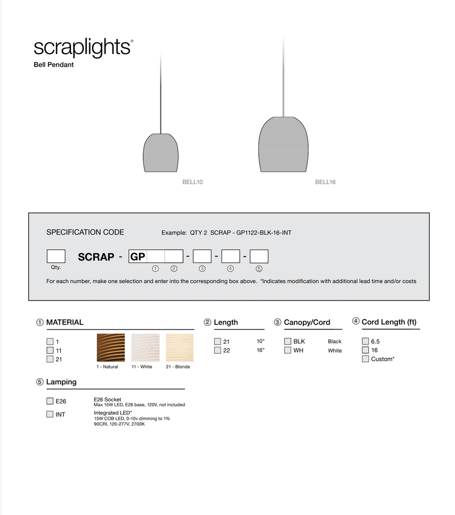 Bell Recycled Pendant Light By Graypants