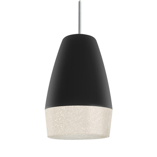 Besa Abu 12 contemporary pendant light with transparent crystal-coated bottom glass diffuser