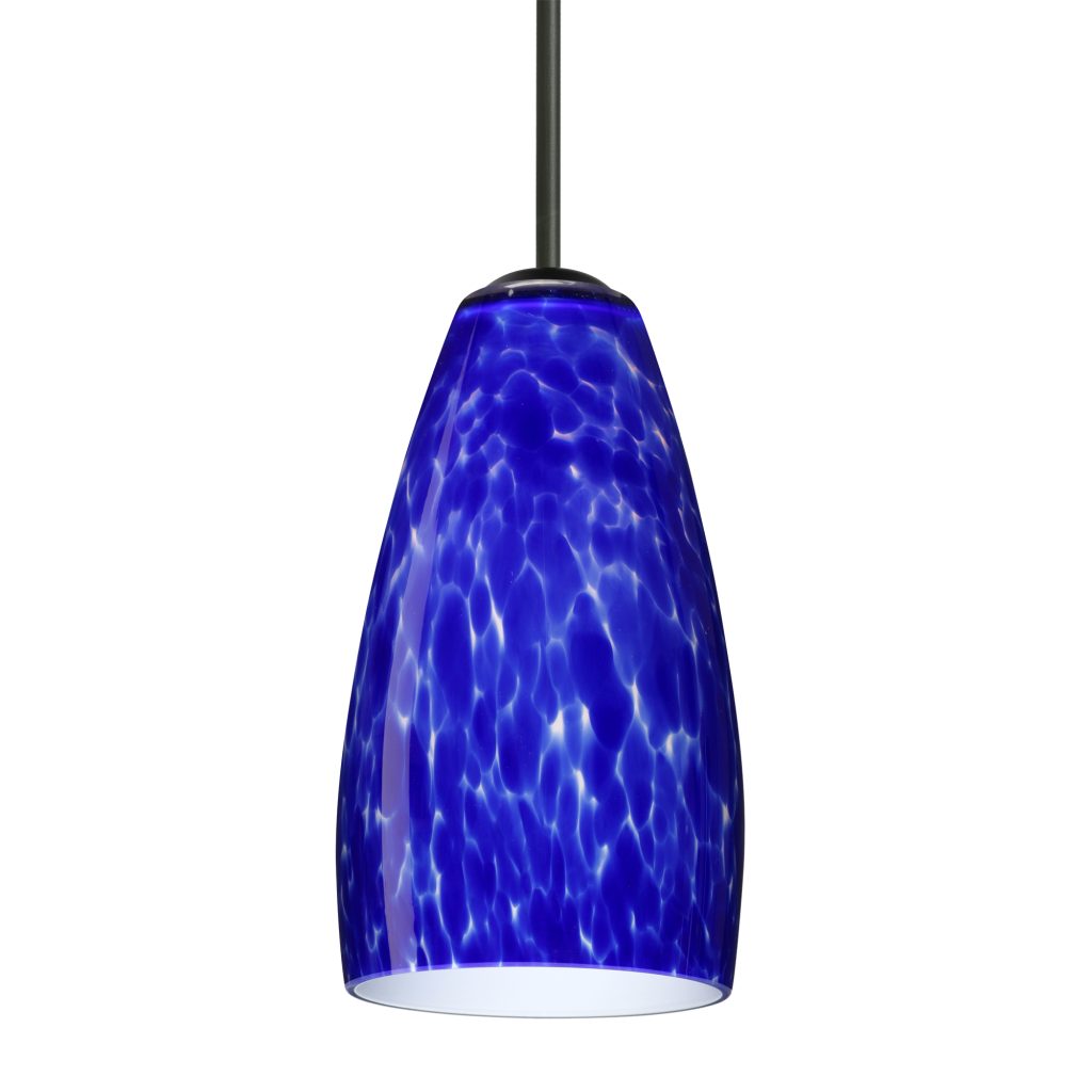 Besa Chrissy Blue Cloud glass hanging light for dining and living spaces