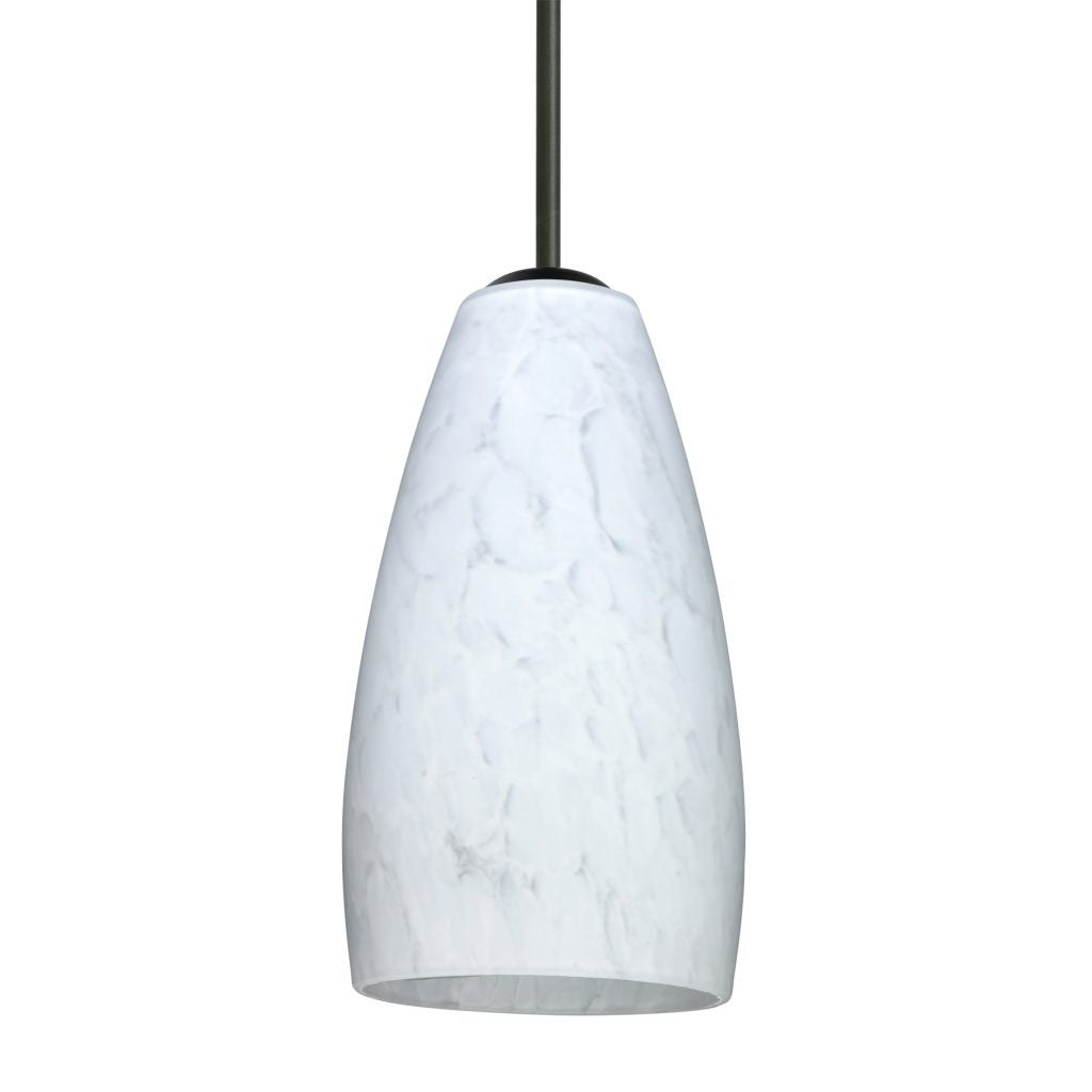 Carrera handblown glass pendant light for kitchen islands, dining rooms, and bedrooms