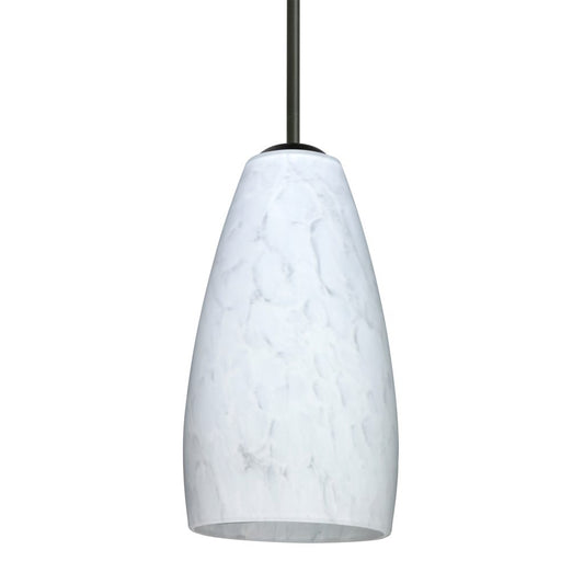 Carrera handblown glass pendant light for kitchen islands, dining rooms, and bedrooms