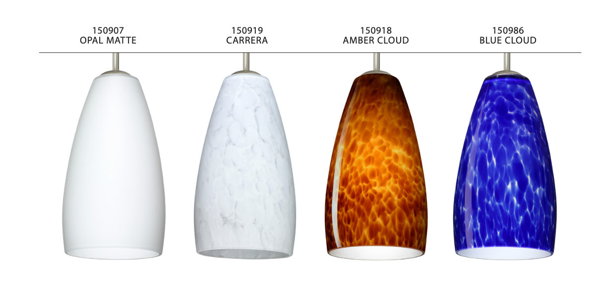 Besa Chrissy pendant light featuring handcrafted artisan glass construction