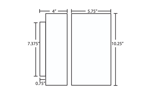 Dorian 10 wall sconce with frosted artisan glass for residential interiors line drawing