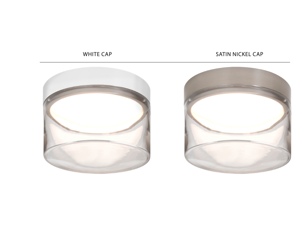 Small modern flush mount light for closets hallways and offices