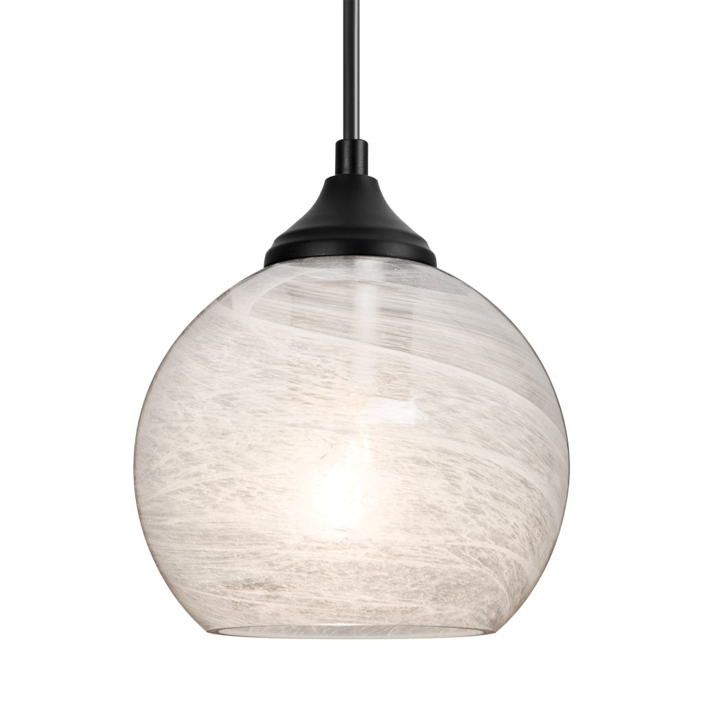 Besa Jilly pendant light with smoke vapor glass for covered patios and porches