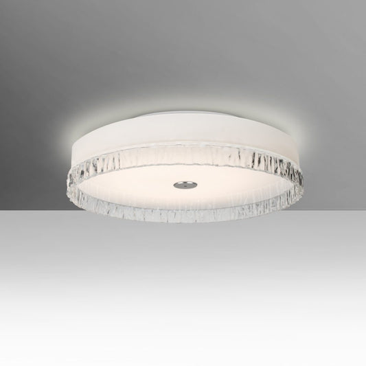 Decorative LED ceiling light with handcrafted glass shade