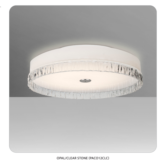 Besa Paco 12 low-profile glass flush mount, main view