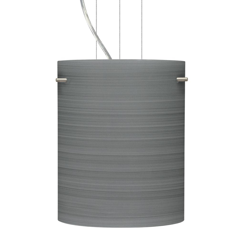Modern Besa Tamburo 8 pendant with Titan glass shade in a dining room or living space