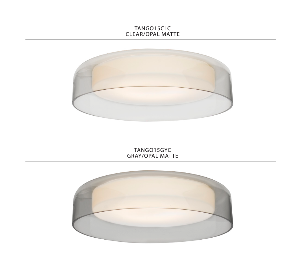 Besa Tango 15 contemporary ceiling fixture installed in a modern living space