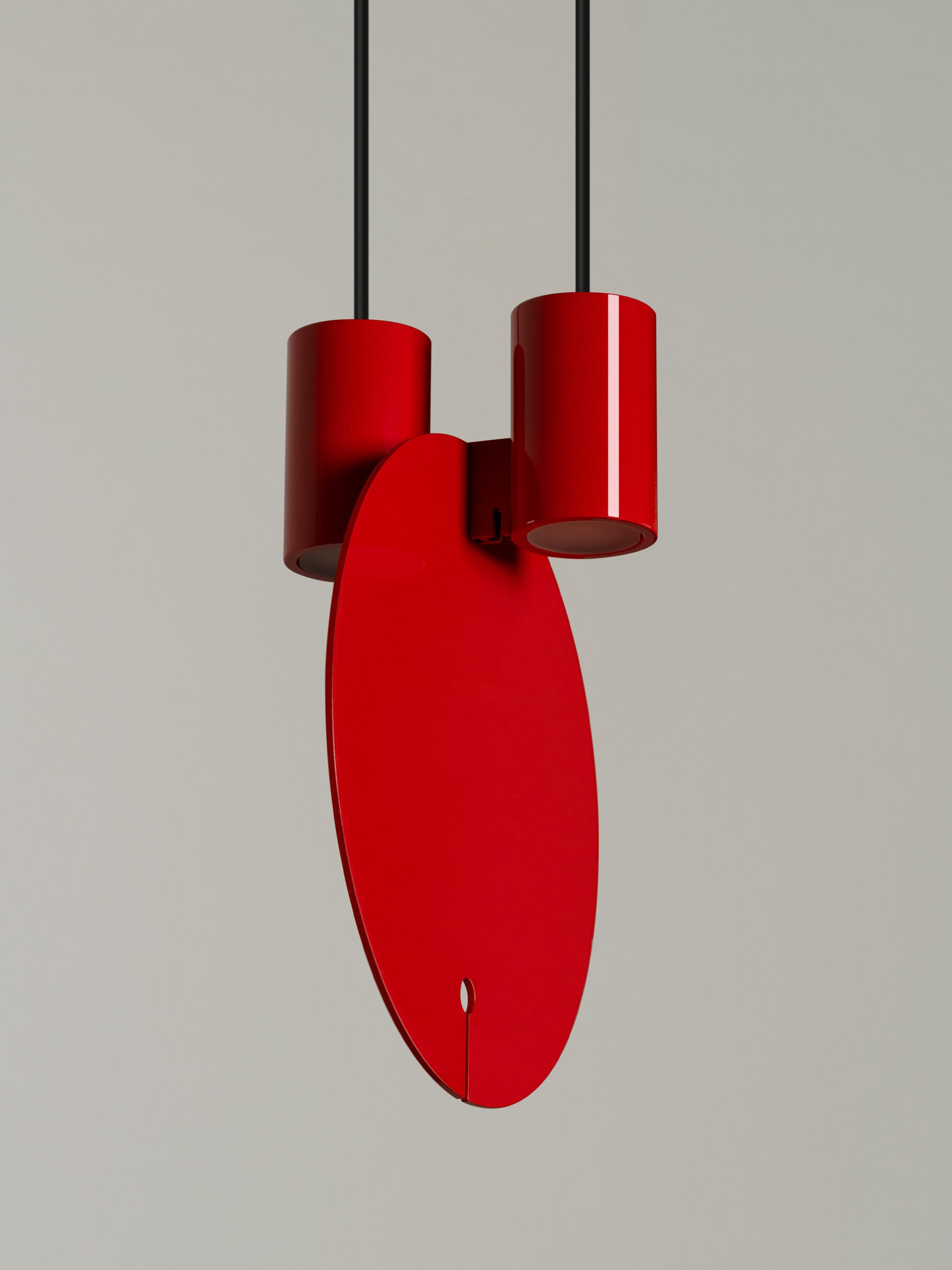 Contemporary red pendant light for kitchen island lighting