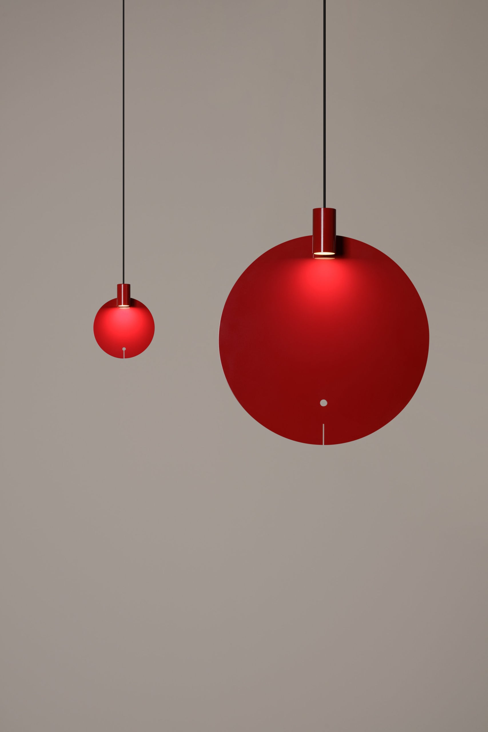 High-end glossy pure red pendant lamp for dining spaces