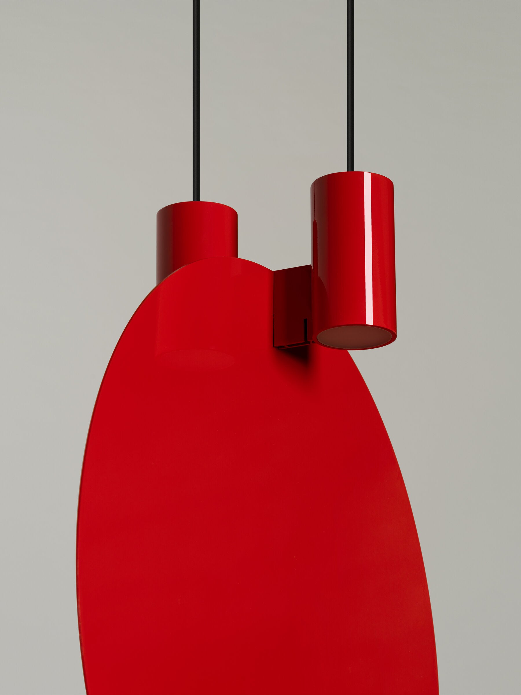 Santa and Cole glossy red designer ceiling light fixture