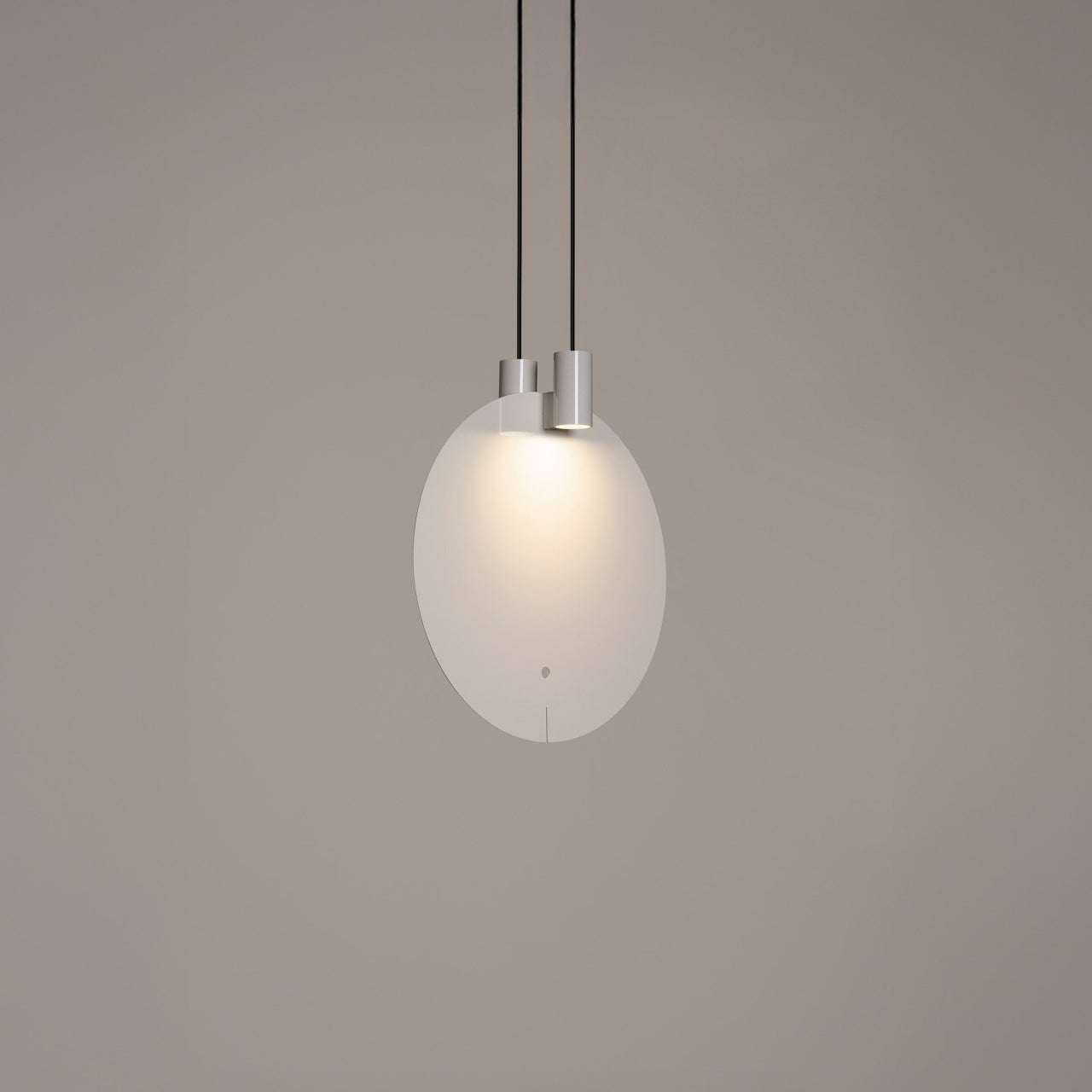 Architectural creme white pendant light for hotel and hospitality spaces