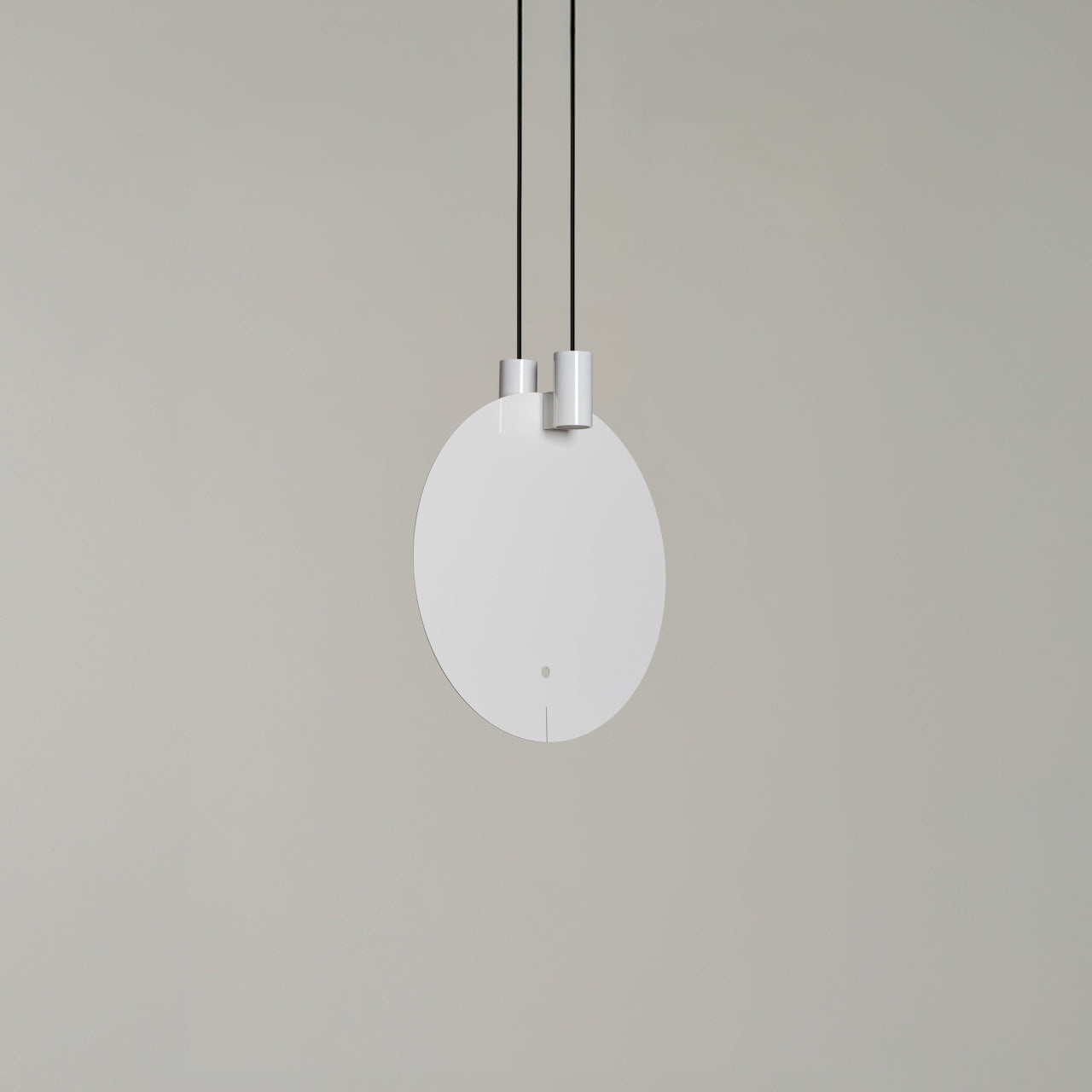 Warm white LED pendant lamp in glossy creme white finish