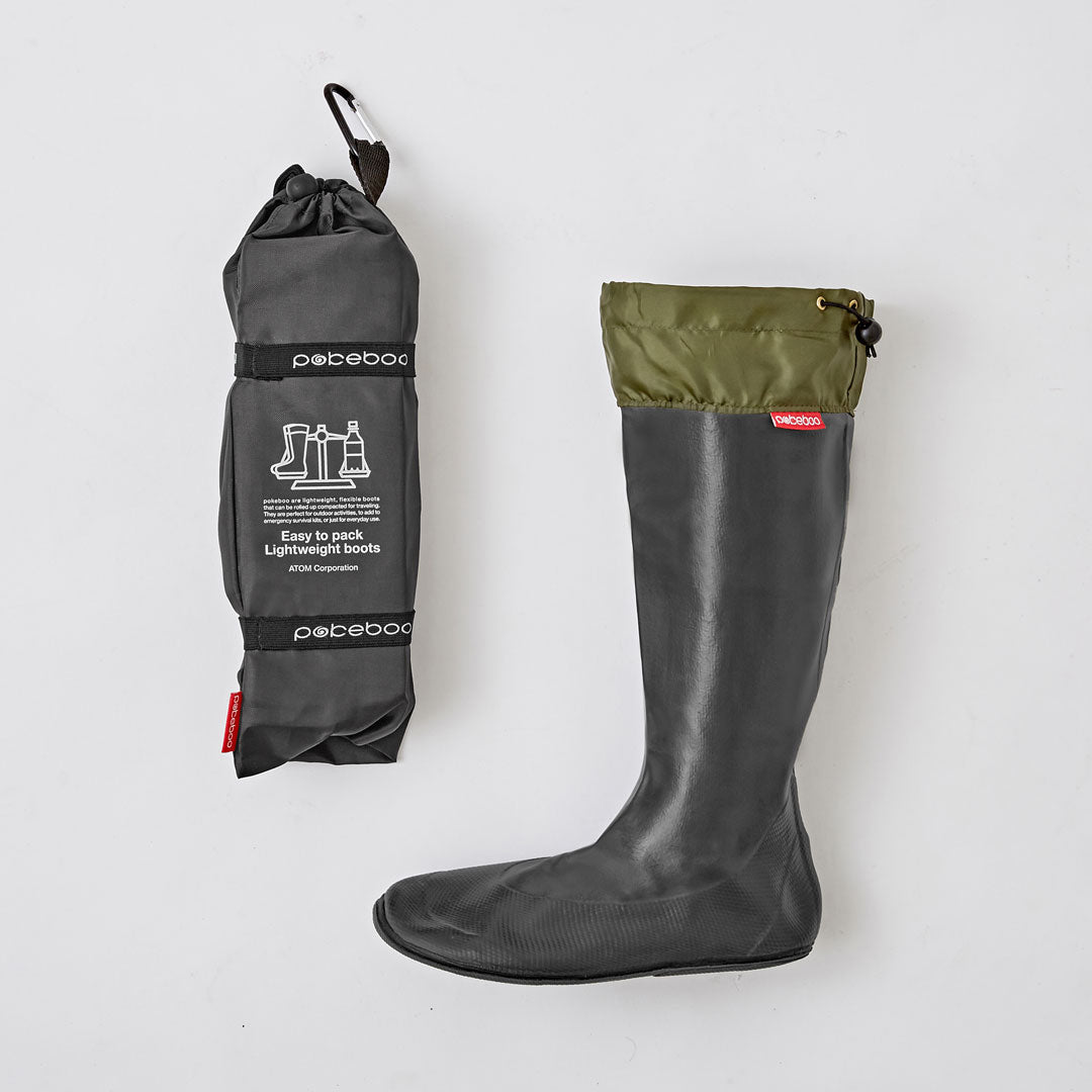 Pokeboo Packable Rubber Rain Boots in Black – packable rain boots, photo 11