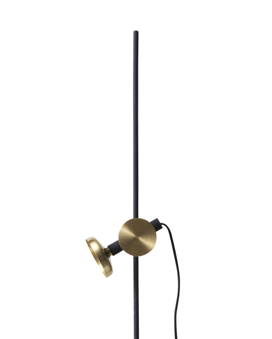 Pholc Blend floor lamp by Sabina Grubbeson – Jet Black and Brass