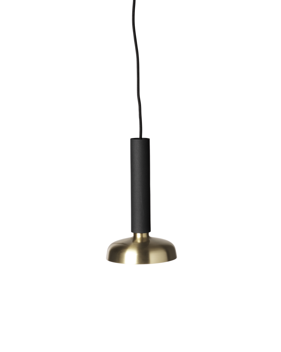 Pholc Blend mini pendant light by Sabina Grubbeson – Jet Black and Brass