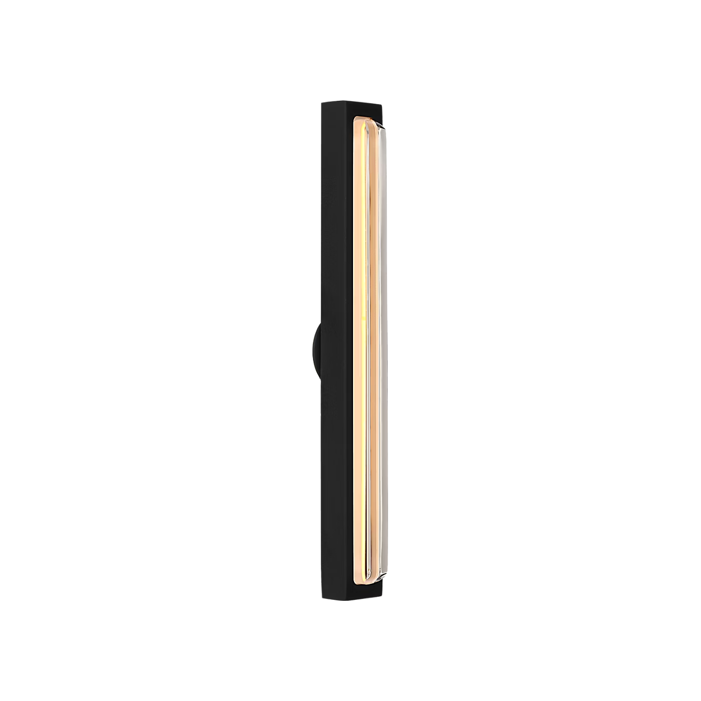 Black integrated LED vanity sconce by Visual Comfort