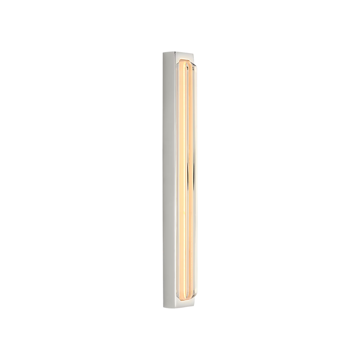 Visual Comfort LED vanity sconce in polished nickel finish