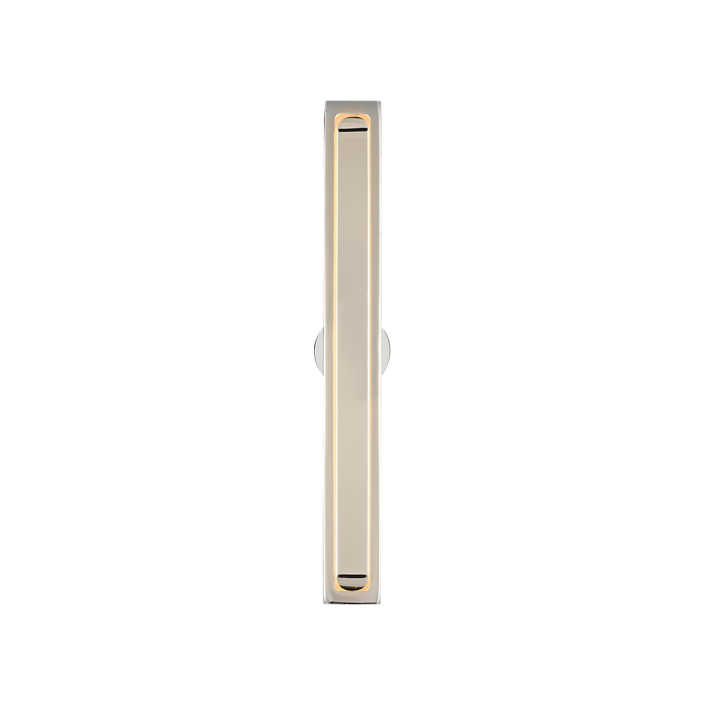 Damp-rated polished nickel vanity light for powder rooms