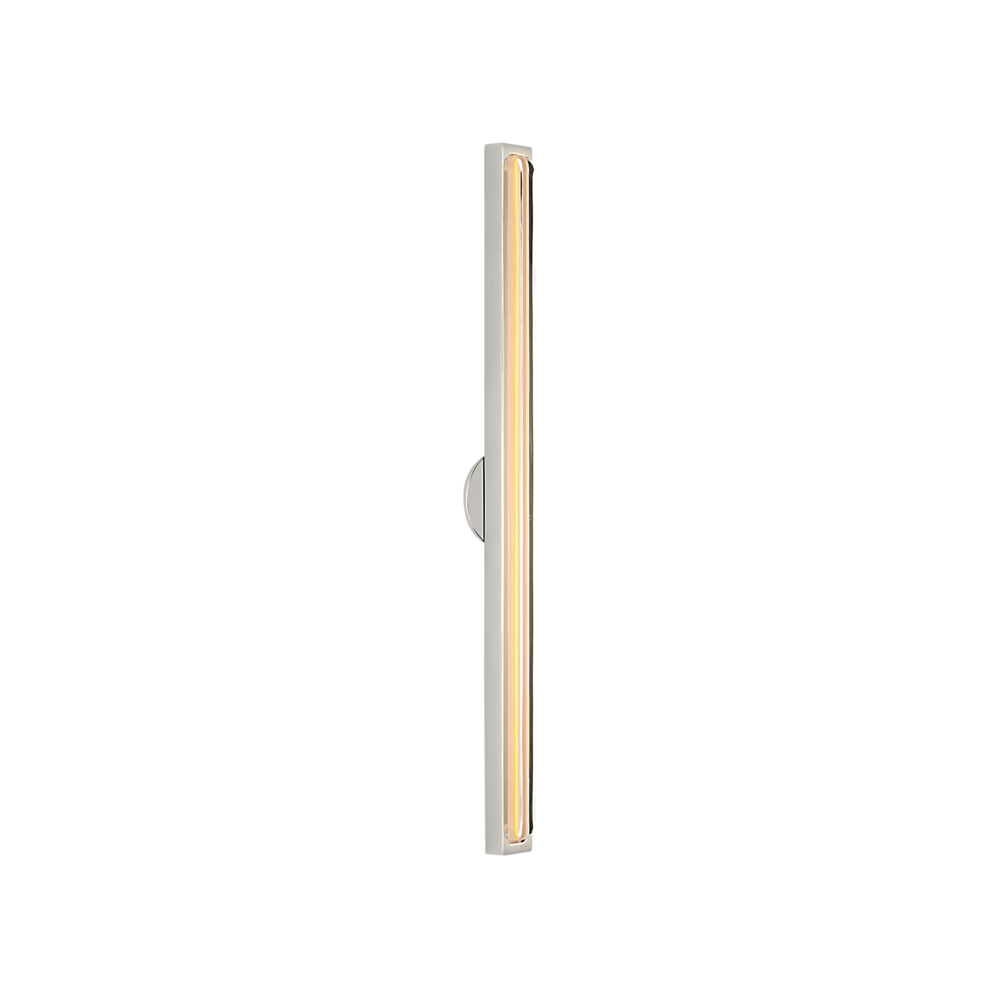 ADA-compliant vanity wall light in Polished Nickel with dimmable LED lighting