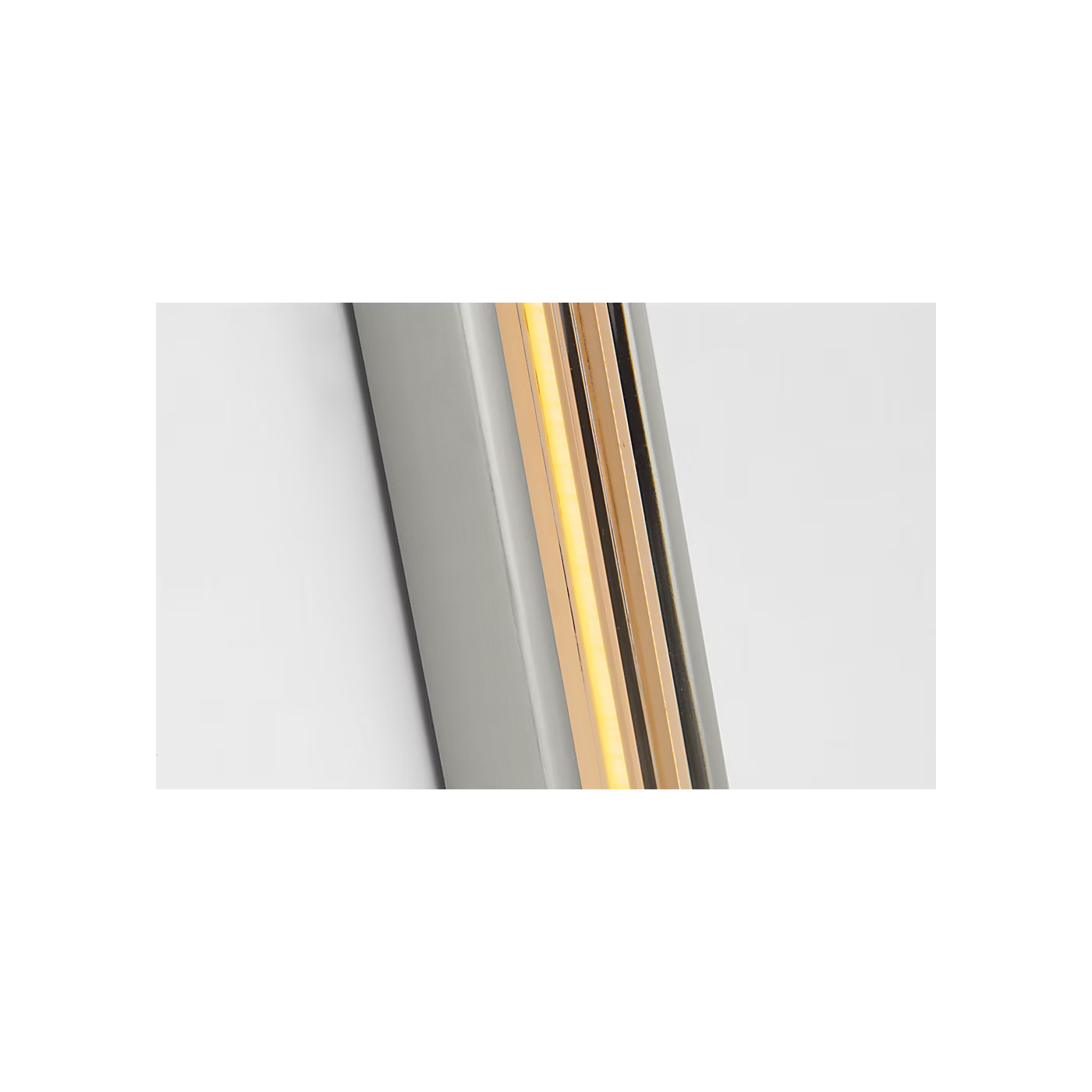 Modern hallway and bathroom wall light in Satin Nickel with crystal diffuser