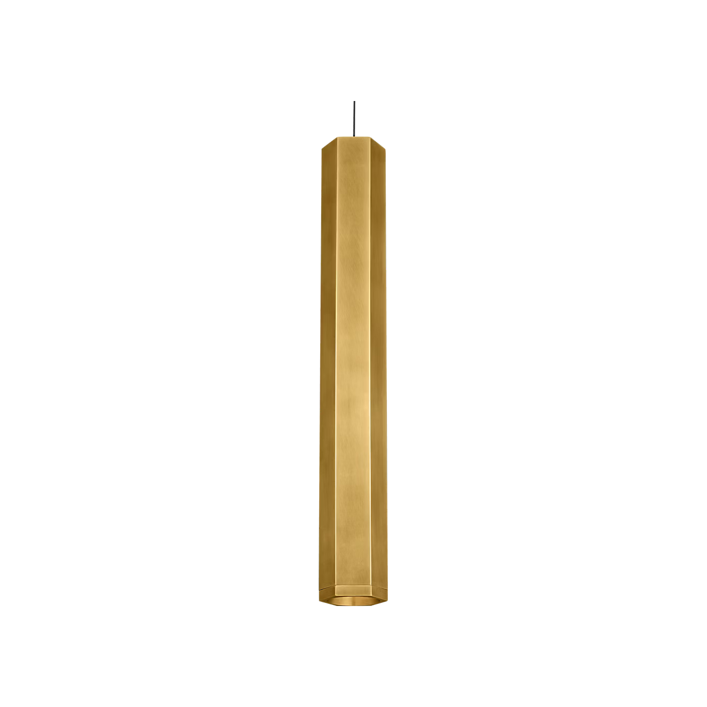Blok Large Pendant Light for hotel suite and hospitality lighting with aged brass finish