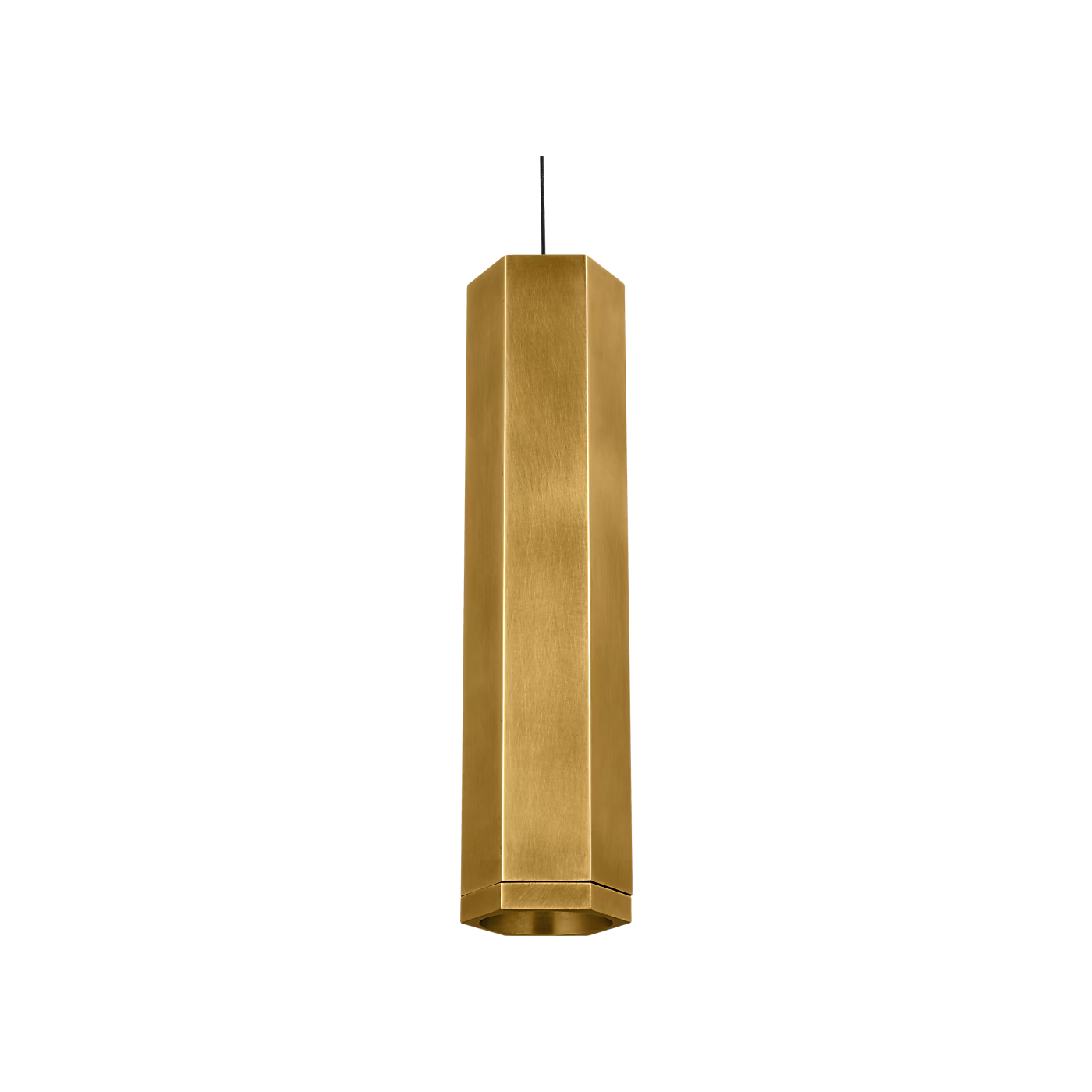 Blok Small Pendant Light in matte black and satin nickel finish
