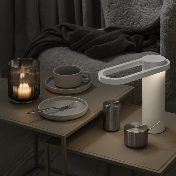 blomus Ven Hurricane Lamp Candle Holder Medium Smoke