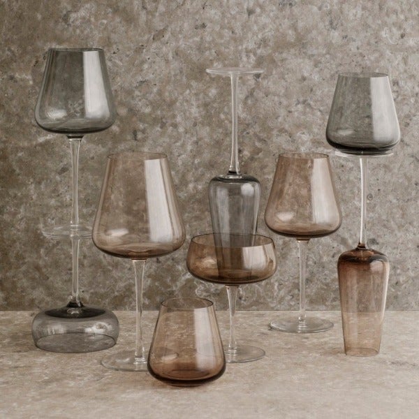 blomus Belo Tumbler Glasses 9.5 oz Smoke Set of 4