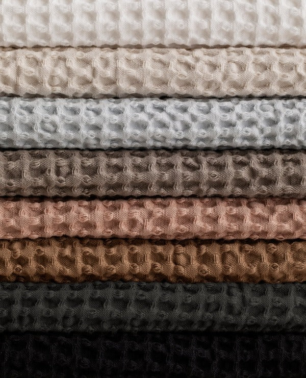 blomus CARO Waffle Cotton Washcloths, Set of 2 – CARO washcloth set in a styled bathroom