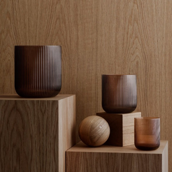 blomus Ven Hurricane Lamp Candle Holder Small Smoke