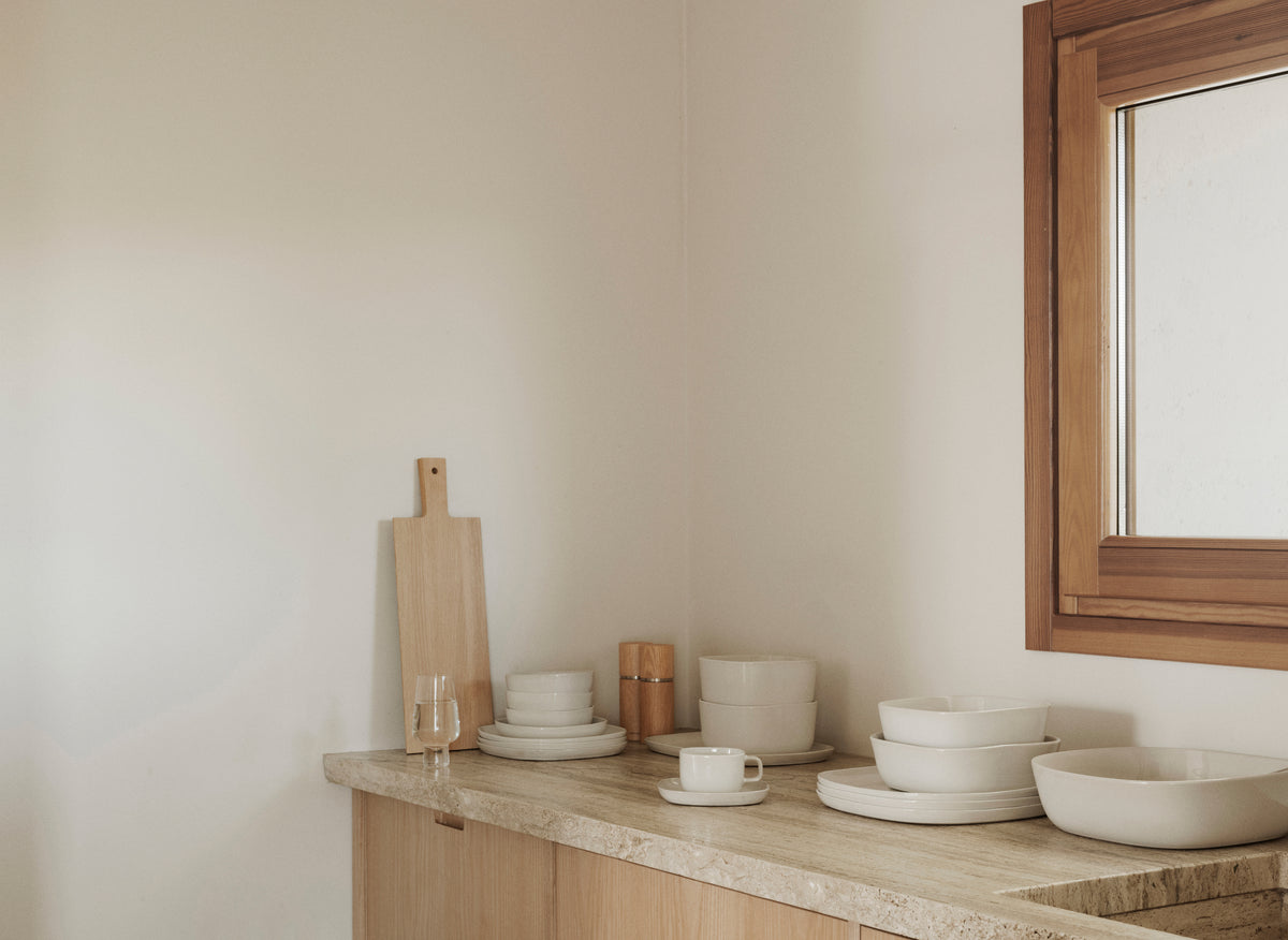blomus VAHLO Square Stoneware Plates, 3 Sizes – VAHLO plates styled with blomus KOYOI, PEPE and BORDA