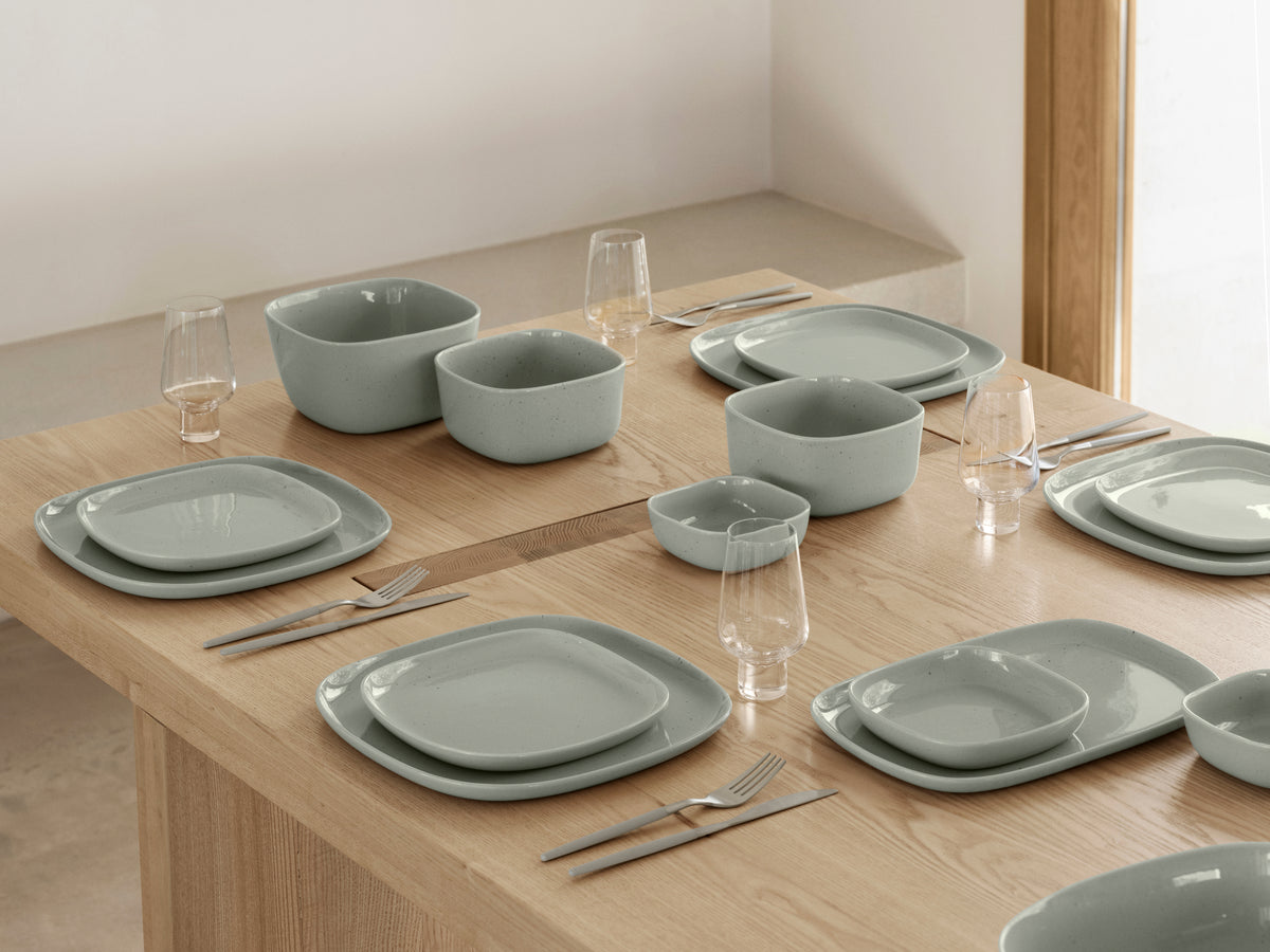 blomus VAHLO Rectangular Stoneware Serving Platter, 12 in – VAHLO serving platter styled with blomus KOYOI and STELLA