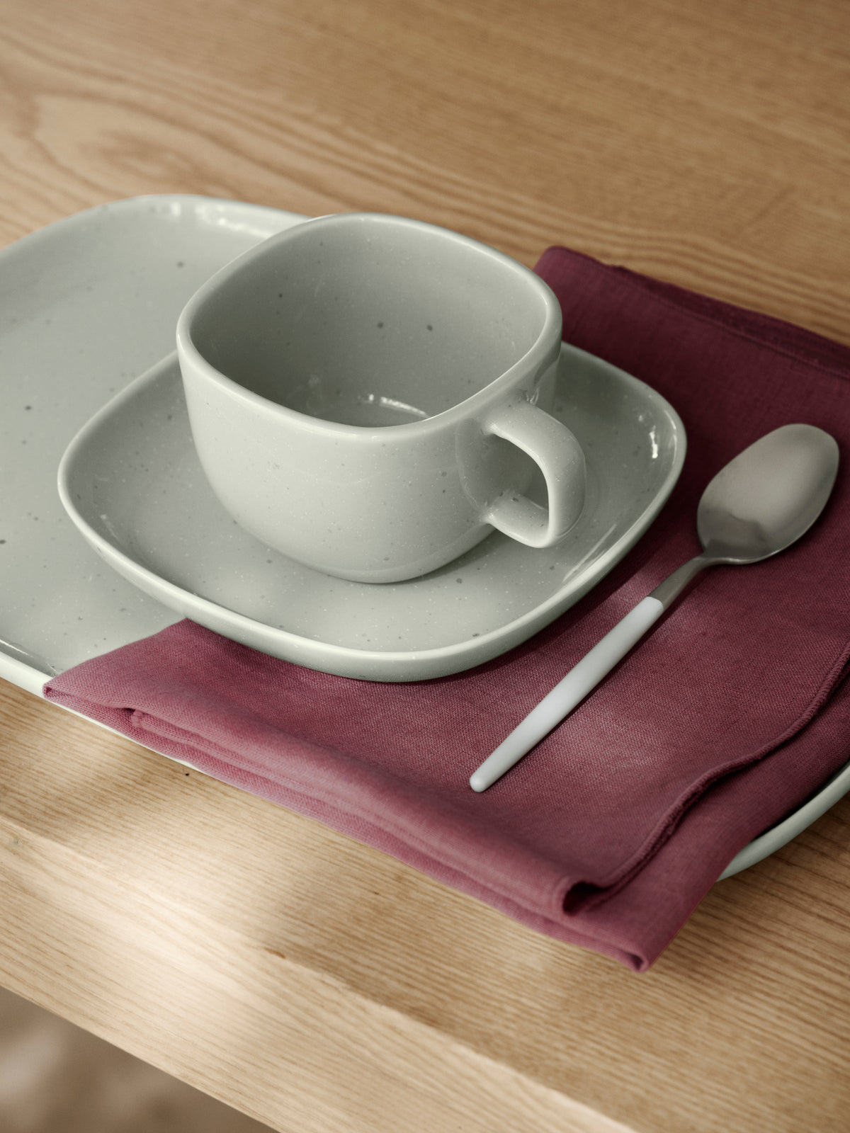 blomus VAHLO Rectangular Stoneware Serving Platter, 12 in – VAHLO serving platter styled with blomus LINEO and MAXIME (1)