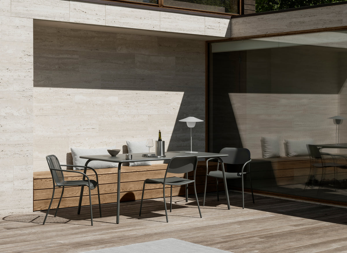 blomus YUA WIRES Outdoor Dining Armchairs, Set of 2 – YUA WIRES armchair set styled with blomus KIVA, ANI and PEASY