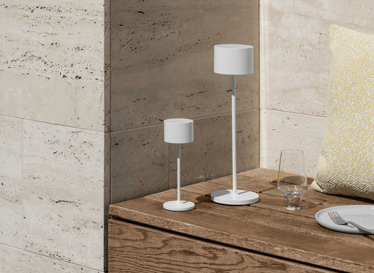 blomus FAROL Mini Cordless LED Table Lamp, 7.7 in – FAROL mini lamp styled with blomus STAY and KOYOI